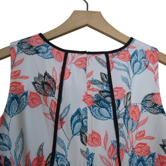 Banana Republic Womens 8 Leaf Pattern Peplum Blouse - Picture 4 of 8